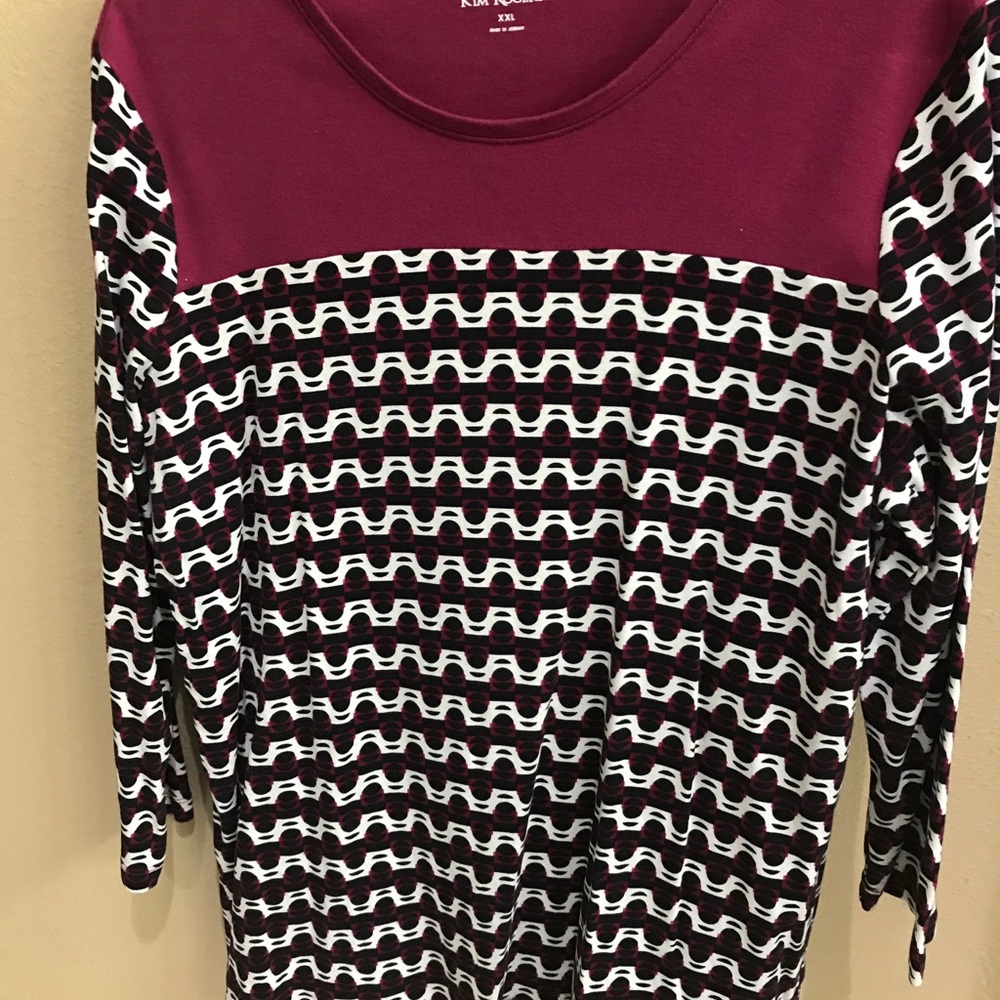 3/$35 Kim Rogers XXL shirt w/ 3/4 sleeves